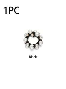Women's Retro Style Hair Accessories Set, Including Ponytail Ties, Faux Pearl Trim Hair Scrunchies, And Rhinestone Decor (No Cardboard) - Ponytail Ties, Hair Bands, Elastic Hair Ties, Hair Scrunchies, Hair Rings, Gifts, Hair Ties Head Accessories Rubber Bands Holiday Accessories For Outdoor Activities, Vacation, Travel, Outfit Accessories, And Gifting,Festival,Party - Multicolor - View 15