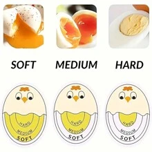 1pc Red/Yellow Boiled Egg Timer, Color-Changing Boiled Egg Timer, Reusable Boiled Eggs And Boiled Eggs Heat Sensitive Kitchen Tools For Breakfast, For Restaurant UseHome Appliances Accessories Gadgets Christmas Stuff Cooking Christmas