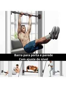 Barra Fixa Porta Ajustavel Treino Musculação Com Nivel Super Macia