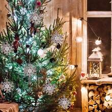1 pezzo Decorazione natalizia legno appeso, ornamenti natalizi in legno divertenti, decorazioni natalizie per finestre, albero di Natale, piante, corona, decorazioni natalizie in legno appese - Multicolore - Visualizzare 5