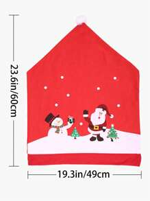 1 tấm bọc ghế hình ông già Noel, người tuyết, trang trí Giáng sinh, Halloween, trang trí Halloween - bọc ghế - Xem 2