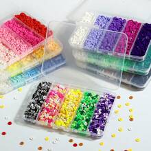 2000 buc Kit margele de argilă 5 grile 6 mm margele distanțiere polimerice de culoare curcubeu pentru fabricarea de bijuterii DIY colier brățară cercei pandantiv