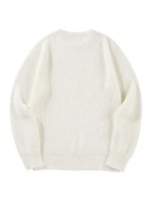 Men's Fashionable Knitted Warm Base Layer Sweater For Autumn And Winter - White - View 3