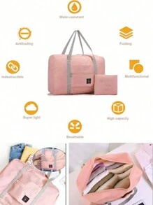 1 túi đựng đồ vệ sinh cá nhân du lịch, túi đựng mỹ phẩm gấp gọn, chống thấm nước, túi đeo vai, hộp đựng hành lý đa năng dung tích lớn, thích hợp cho hoạt động ngoài trời, đựng mỹ phẩm, quần áo, phụ kiện du lịch. Thiết kế hai ngăn có khóa kéo, chống thấm nước và mềm mại, có thể gấp gọn, kèm túi xách tay, món quà lý tưởng cho phụ nữ. Túi đi học, phụ kiện học tập, túi đựng đồ dùng học tập, túi trang điểm, hộp đựng đồ dùng trên bàn làm việc, túi đựng mỹ phẩm, túi trang điểm, phụ kiện trang điểm, túi đựng đồ trang điểm, quà Giáng sinh, túi nhỏ, túi đựng mỹ phẩm, đồ dùng cần thiết khi đi du lịch. - Nhiều màu - Xem 5