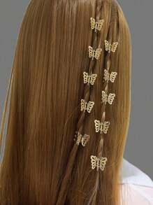 10 buc agrafe de păr cu fluture auriu gol pentru femei și fete, accesorii de păr decorare, piesă de păr aurie gheare de păr agrafe cu gheare agrafe de păr cleme de păr cleme de păr ambreiaj de păr prinzător de păr agrafe