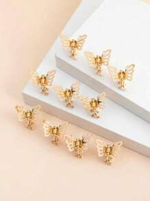 10 buc agrafe de păr cu fluture auriu gol pentru femei și fete, accesorii de păr decorare, piesă de păr aurie gheare de păr agrafe cu gheare agrafe de păr cleme de păr cleme de păr ambreiaj de păr prinzător de păr agrafe