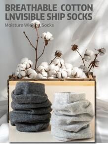 5 双男士黑色西装商务中筒袜，防臭，吸湿排汗，纯色正装袜，适合秋季穿着 - 黑色 - 查看 5