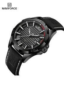NAVIFORCE Men's Fashion Quartz Watch Men's Leather Strap Sports Waterproof Watch Calendar Clock Men's Leisure Sports Military Watch Business Men's Clock - one-size - View 13