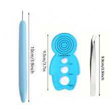 4/13/19 Stück Papier-Quilling-Kits, Papier-Quilling-Streifen, Papier-Quilling-Stift, Vorlagenplatte, Papierhandwerkszeug für DIY-Zeichnung und Handwerk