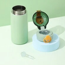 1pc 460ml/320ml/15.5oz/10.8oz Cute Bounce Travel Mug With Straw, Stainless Steel Vacuum Insulated Water Cup With Locking Lid For Outdoor Use Back To School