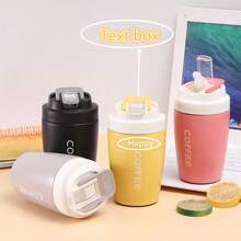 1 件创意不锈钢杯，简约商务旅行杯，双层隔热饮具，可定制设计 - 多色 - 查看 12