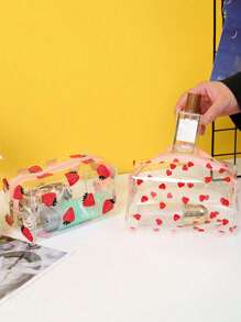 1 件化妆铅笔收纳袋拉链防水化妆包透明塑料旅行盥洗袋 PVC 透明化妆包用于化妆刷收纳旅行收纳袋女士/女孩学生旅行收纳袋盥洗袋礼品袋化妆包护肤包旅行必需品浴室收纳袋珠宝收纳袋铅笔盒日常化妆刷架 - 彩色 - 查看 6