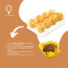 40 Sweet Wrappers Fine Flower Luxury Wedding Birthday Party - bơ vàng - Xem 2