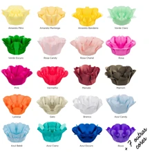 40 Sweet Wrappers Fine Flower Luxury Wedding Birthday Party - bơ vàng - Xem 4