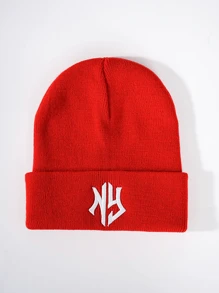 1 件男式/女式秋冬新款保暖针织无檐便帽，字母刺绣中性无檐帽 - 字母 - 查看 15