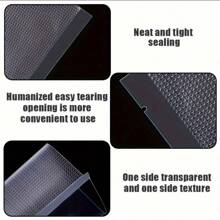 50 个/批真空封口袋，真空封口机真空包装袋，真空封口机储物袋厨房工具新鲜食品保鲜，厨房用品配件 - 無色 - 查看 4