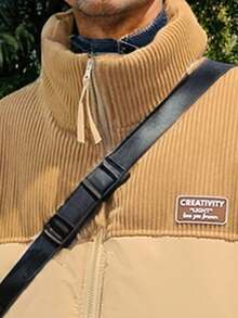 Verstärkter Kontrast Farbe Patchwork Lässig Herren Jacke