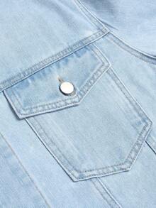 Áo khoác denim phong cách retro cho nam mặc thường ngày - Rửa nhẹ - Xem 4