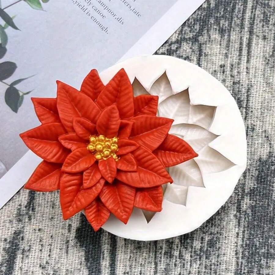 圣诞冬青浆果硅胶模具 - 白色 - 查看 1