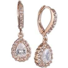 Pendientes con gotas de CZ - Plateado - Ver 4