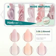 Nailpop 3 合 1 裸色自然柔软指甲套装 140 件/盒肤色按压指甲超贴合凝胶指甲延长轻松修甲 DIY - 彩色 - 查看 9