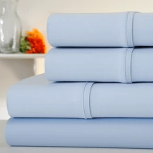 Luxury Home 1000 Thread Count Egyptian Cotton Sheet Set - 天藍色 - 查看 1