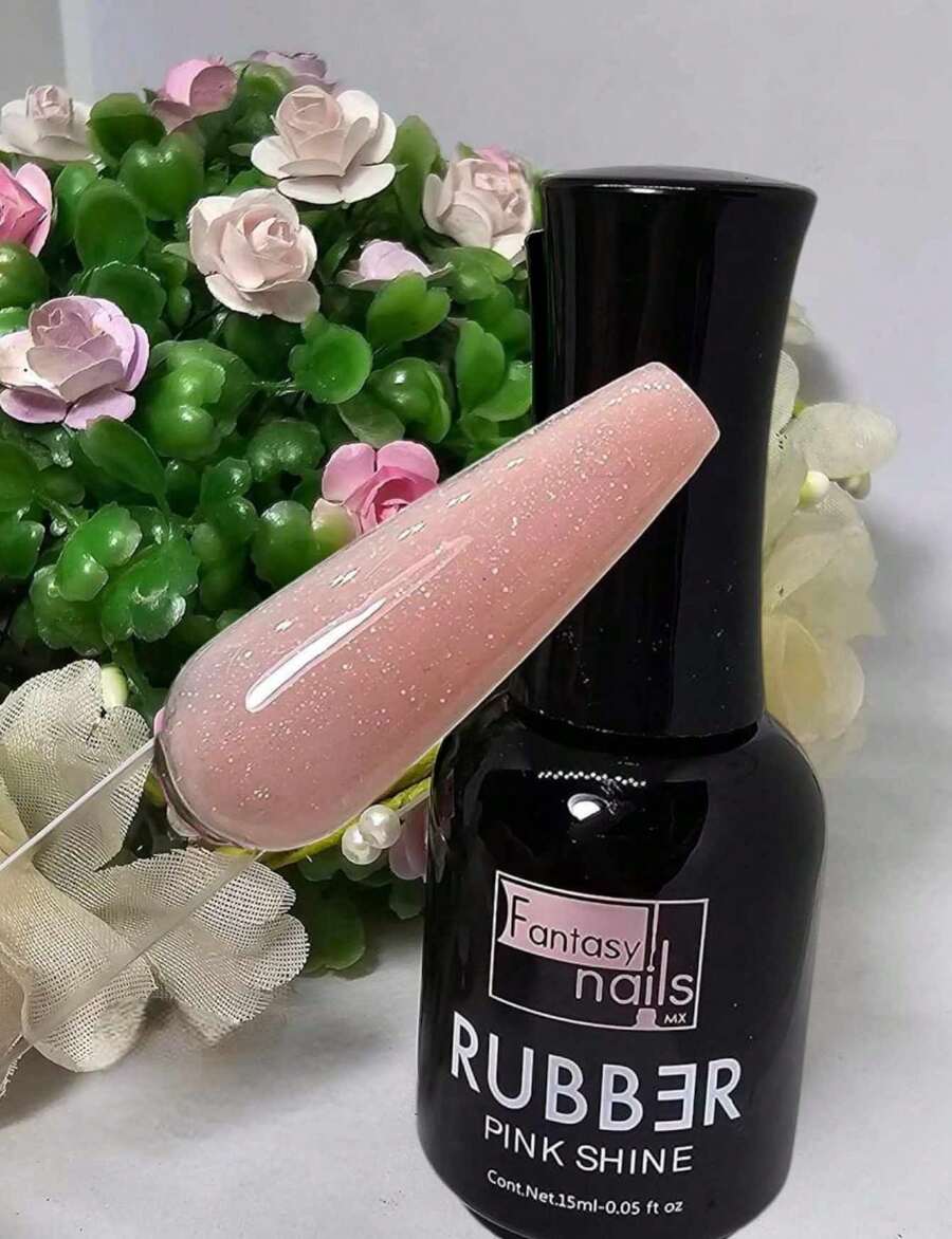 NEW RUBBER Fantasy Nails 15ML/Each Gel Nail Polish For Professional Use - Dusty Pink - View 1
