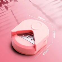 1pc Color Options, Corner Cutter, Chamfering Cutter, Cardboard Photo Corner Cutter, Plastic Film Corner Cutter, Card Right Angle Sharp Corner Cutter - Pink - View 2