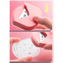 1pc Color Options, Corner Cutter, Chamfering Cutter, Cardboard Photo Corner Cutter, Plastic Film Corner Cutter, Card Right Angle Sharp Corner Cutter - Pink - View 9