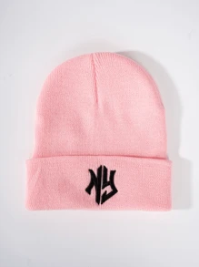 1 件男式/女式秋冬新款保暖针织无檐便帽，字母刺绣中性无檐帽 - 字母 - 查看 8