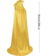 1 件万圣节、圣诞节、狂欢节死神连帽长袍、黑色大巫师斗篷、万圣节服装角色扮演 - A - 查看 39