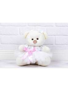Couple Of Page Boy And Flower Girl Bears For Weddings Plush Straw With Colorful Bow And Ties - 15 Centimeters - 羅莎 - 查看 3