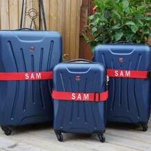 Personalized Luggage Strap, 200cm X 5cm Secure Suitcase Belt With Your Name/Text - Multicolor - View 3