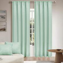 提花豪华窗户 1/2 片窗帘套装，带附加帷幔和背衬，适用于卧室客厅餐厅，2 片窗帘，每片 52x107 英寸 Jana，同款枕套， - 彩色 - 查看 4