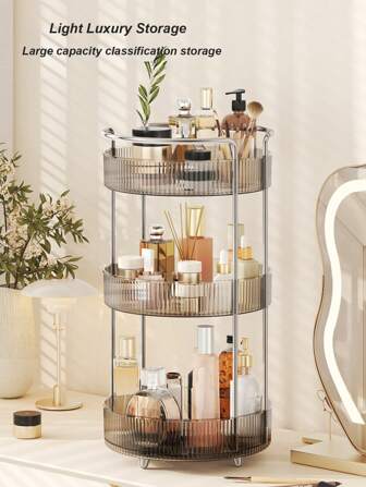 360° Rotating Cosmetic Storage Box - Large Capacity Vanity Organizer, Hold Skincare, Perfumes, Lipsticks And Brushes - Rotating Makeup Carousel Bag, Room Decor, Bags, Makeup Bag, Vanity, Travel, Make Up Bag, Organizer, Storage, Travel Essential, Makeup Organizer, Makeup Bags, Make Up Organizer, Organiser, Toiletry Bag, Desk Organiser, Cosmetic Bag, Makeup Pouch, Make Up Organize, Vanity Accessories, Make Up Pouch, Make Up Bags, Jewellery Box, Pouch, Makeup Brush Holder, Brush Holder, Perfume Organiser, Pouch Bag, Gifts For Women, Christmas Gifts, Gift Ideas For Women