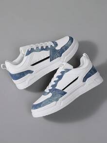 Giày thể thao nam, giày thể thao đế mềm, giày đế bằng, giày thể thao Academy thoải mái, giày thường ngày nhẹ, cổ thấp - Màu xanh lam - Xem 6