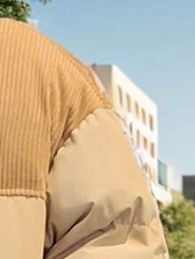 Verstärkter Kontrast Farbe Patchwork Lässig Herren Jacke