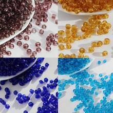 Khoảng 150/500/100 Hạt thủy tinh tinh tế nhiều màu tùy chọn có lỗ - Hoàn hảo để làm đồ trang sức thủ công DIY, Kẹp tóc bằng hạt, Vòng cổ và Vòng tay - Hạt chất lượng cao, sáng bóng, bền thích hợp cho các dự án sáng tạo - Nhiều màu - Xem 6