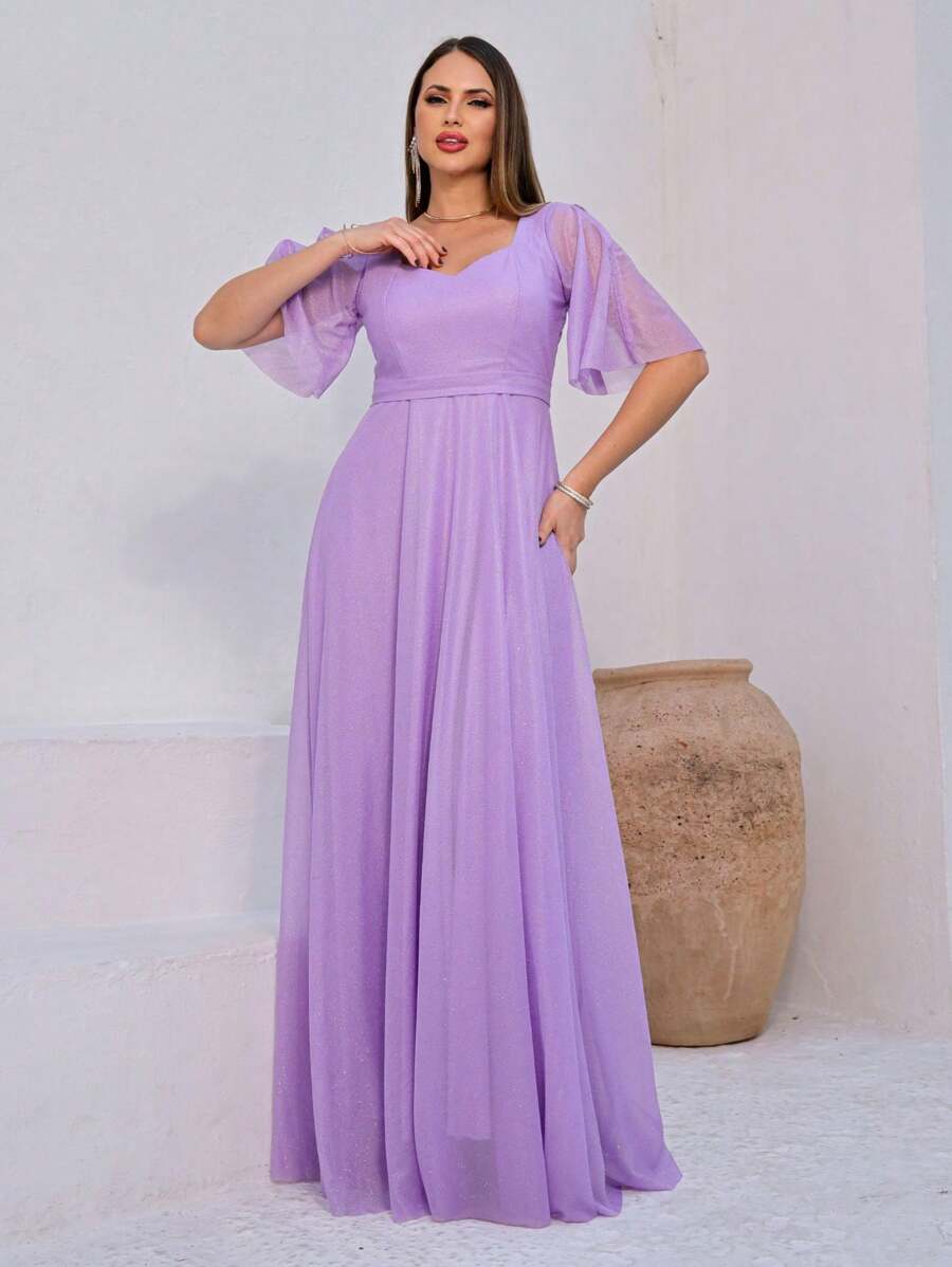 Women Dresses - Lilac Purple - View 1