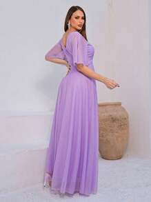 Women Dresses - Lilac Purple - View 4