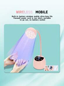 1pc UV LED Gel Nail Lamp UV Light Purple Nail Phototherapy Machine, Professional Manicure Lamp Plastic Ultraviolet Gel Nail Polish Dryer UV Gel Polish Nail Lamp Fast Curing Quick-Drying Nail Polish Glue Baking Lamp Nail Lamps Portable Handle Large Space Nail Machine Automatic Smart Sensor For Gel Polish Curing Salon Use & Home DIY Nail Art, Best Gifts For Girls, New Nail Lamp Accessories For Fingernail Toenail Salon School Supplies