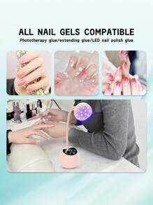 1pc UV LED Gel Nail Lamp UV Light Purple Nail Phototherapy Machine, Professional Manicure Lamp Plastic Ultraviolet Gel Nail Polish Dryer UV Gel Polish Nail Lamp Fast Curing Quick-Drying Nail Polish Glue Baking Lamp Nail Lamps Portable Handle Large Space Nail Machine Automatic Smart Sensor For Gel Polish Curing Salon Use & Home DIY Nail Art, Best Gifts For Girls, New Nail Lamp Accessories For Fingernail Toenail Salon School Supplies