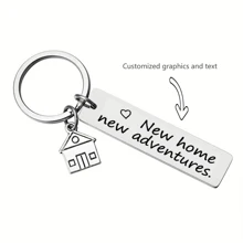 Chaveiro Personalizado de Aço Inoxidável 'Nova Casa' - Presente de Inauguração