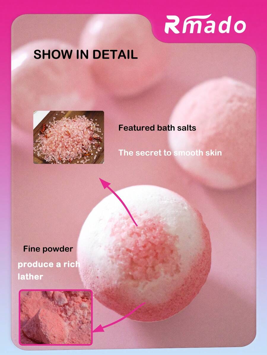 12 Pcs Bath Bombs Salt Balls, Perfect For Bubble Spa Relaxing