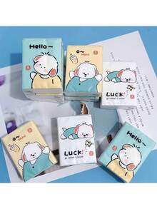9 chiếc khăn tay dễ thương giấy hoạt hình gói nhỏ di động khăn giấy bề mặt thấm nước khăn ăn du lịch - 6 cái - Xem 6