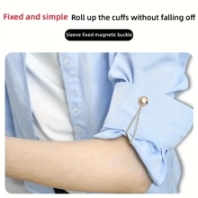 2pcs/4pcs Magnetic Snap Clip On Hem & Cuff Fasteners, Removable Metal Clips For Pants Leg And Sleeve Adjustment, No Sewing Required - Multicolor - View 6