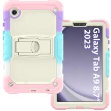 适用于 iPad (A16) 第 11 代/Air11/Air13 M3 (2025) 第 9/8/7 代 (2021/2020/2019) 的重型防震保护壳，坚固耐用的硬壳保护套，内置支架，适用于 10.2 英寸 iPad 2021/2020/2019。 - 迷彩粉紅 - 查看 12