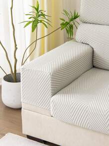 1pc All-Season Stretch Sofa Slipcover, Anti-Slip/Water-Resistant Full Cover Couch Cover For Living Room Bedroom, Pet-Friendly, Removable And Machine Washable, Fits L-Shaped And 1/2/3/4 Seater Sofas - Light Grey - View 6