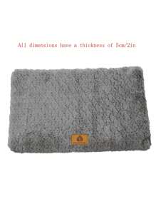 1pc Pet Cozy Nest Bed, Warm Plush Pad For Dogs & Cats, Removable & Washable, Suitable For All Seasons, For Large Dogs - Grey - View 9