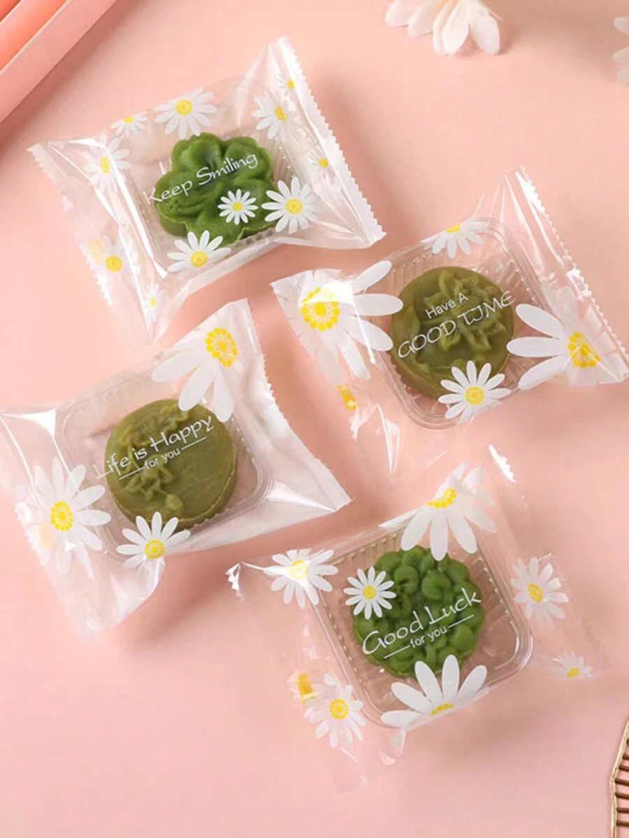 100 件/花卉纸吸管横幅礼品袋雏菊花吸管雏菊横幅雏菊礼品袋雏菊生日派对装饰雏菊礼品派对礼品装饰婚礼派对用品